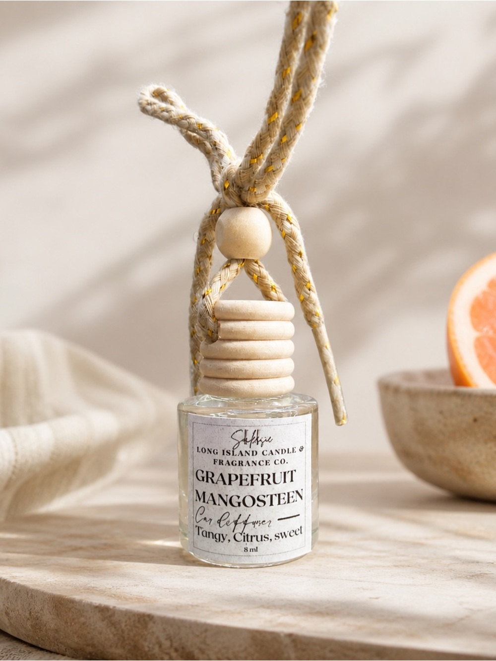 Grapefruit Mangosteen Car Diffuser | Tangy Citrus & Sweet Aroma | Aromatherapy